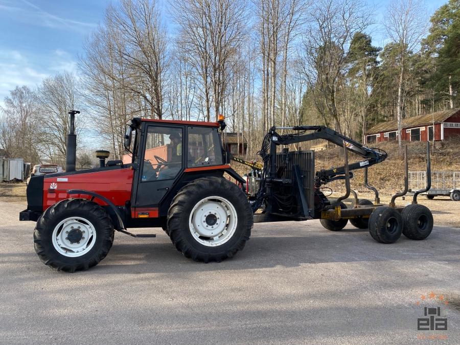 1990 Valmet 805 Tractor with logger trailer Moheda FMW